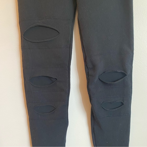 C’est moi leggings. One size fits most. Black, distressed. Cut out details. - Picture 3 of 9